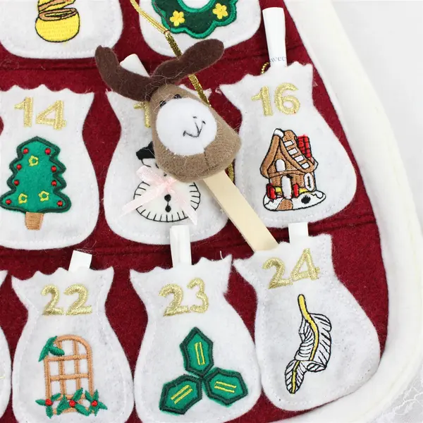 Angel Wall Hanging Advent Calendar Holiday Home Decor with Donkey Marker
