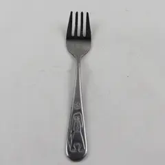 Vintage Children's Stainless Steel Fork Engraved Dog Design Unknown Rare Brand