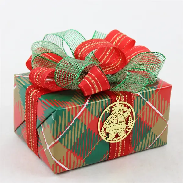 Kurt S. Adler Santa's World Green Red Christmas Gift Box - New