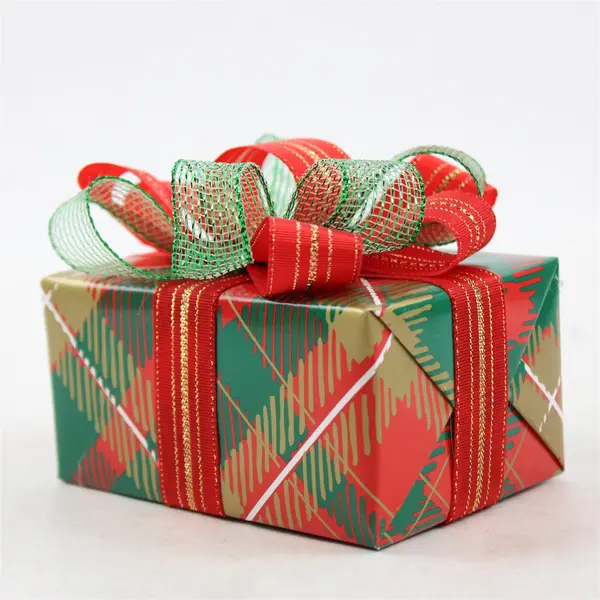 Kurt S. Adler Santa's World Green Red Christmas Gift Box - New