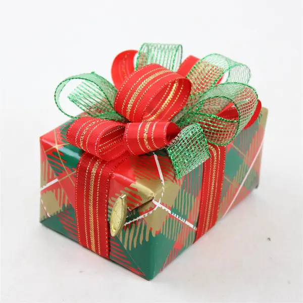 Kurt S. Adler Santa's World Green Red Christmas Gift Box - New