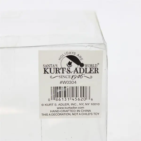 Kurt S. Adler Santa's World Green Red Christmas Gift Box - New