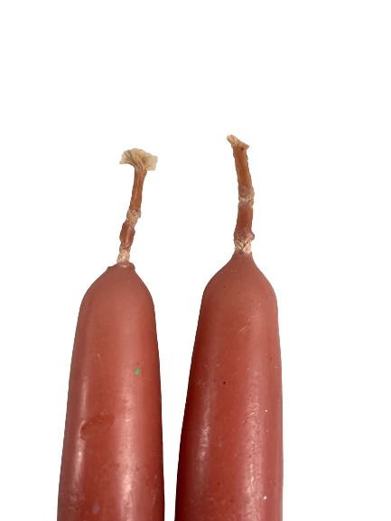 Lot of 4 Vtg Red Burgundy Taper Dinner Candles Home Decor Holiday Unlit 6-8 Inch