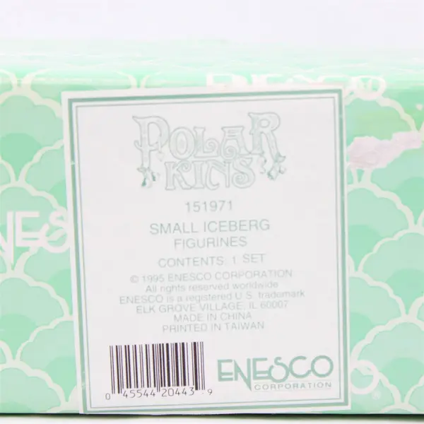 Lot of 2 New Enesco Iceberg Figurines Small Holiday Winter Collectible