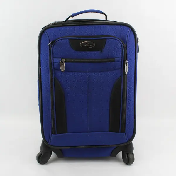 U.S. Traveler Aviron 22" Softside Expandable Spinner Luggage Carry On - Navy