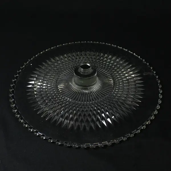 Duchin Creations Glass Cake Plate W/Out Weighted Sterling Silver Pedestal Base