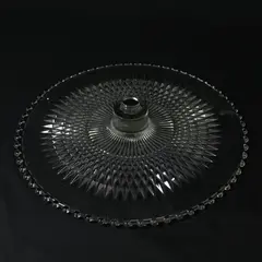 Duchin Creations Glass Cake Plate W/Out Weighted Sterling Silver Pedestal Base