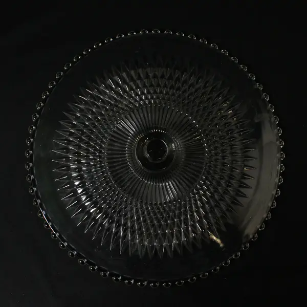 Duchin Creations Glass Cake Plate W/Out Weighted Sterling Silver Pedestal Base