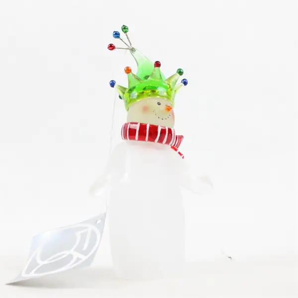 Department 56 Acrylic Frosted Snowman with Christmas Tree Hat 56.49251