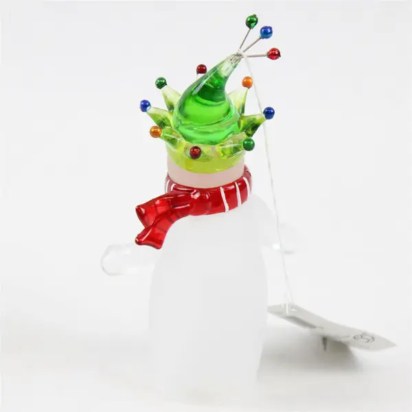 Department 56 Acrylic Frosted Snowman with Christmas Tree Hat 56.49251