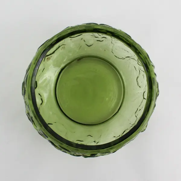 E. O. Brody Company Solid Emerald Green Color Glass Decorative Bowl/Vase 5" Tall