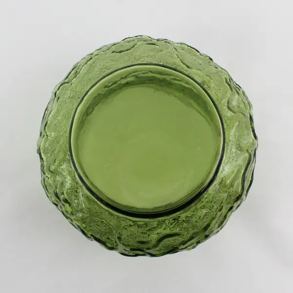 E. O. Brody Company Solid Emerald Green Color Glass Decorative Bowl/Vase 5" Tall