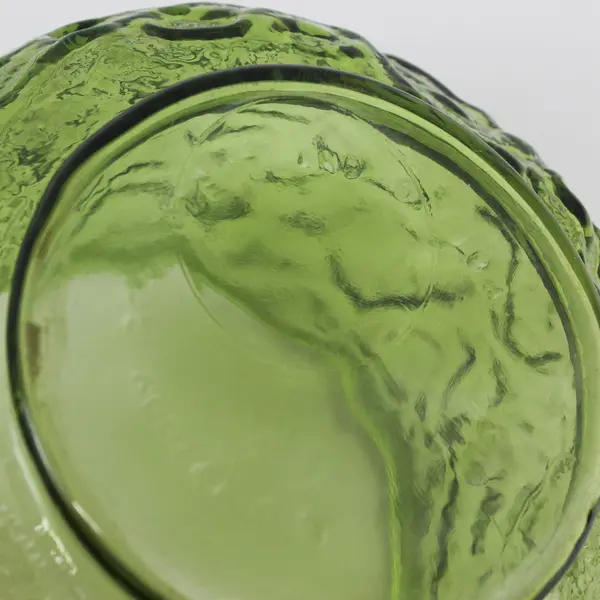 E. O. Brody Company Solid Emerald Green Color Glass Decorative Bowl/Vase 5" Tall