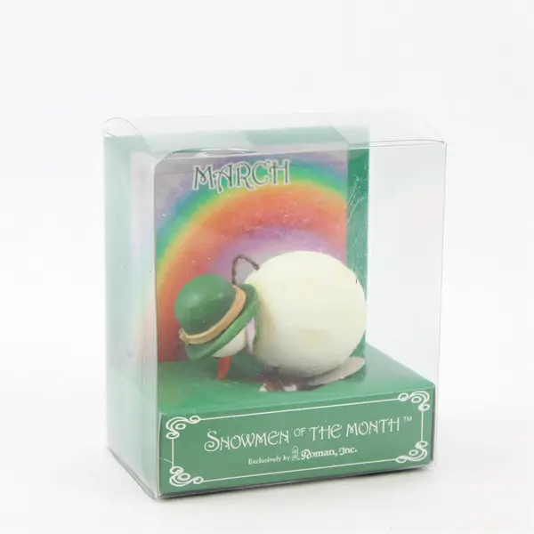 Vintage 1998 Roman, Inc. Snowmen of the Month - March