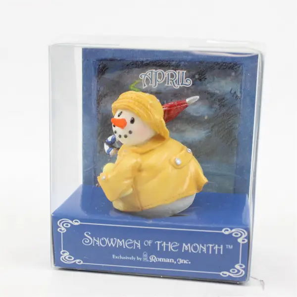 Vintage 1998 Roman, Inc. Snowmen of the Month -April