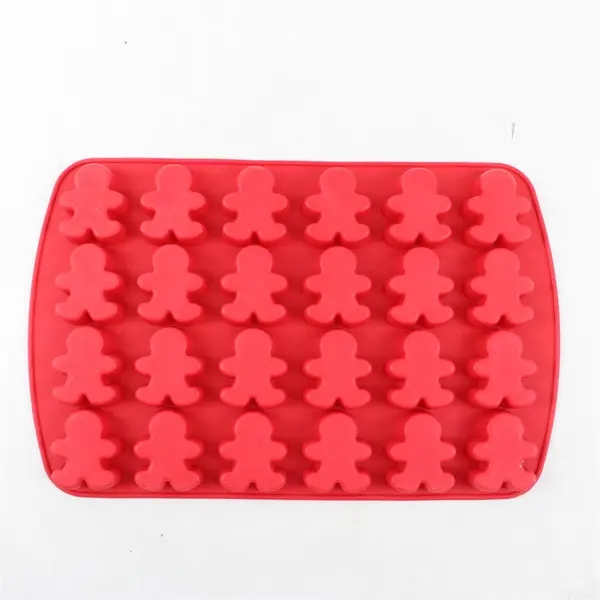 Wilton Silicone Petite Treat Mold, 24 Gingerbread Boy Cavities, 500°F Safe New