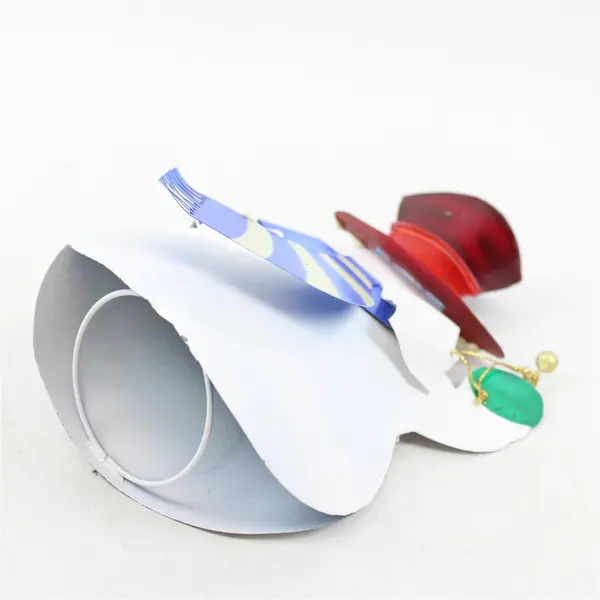 Vintage 1998 Enesco Metal Snowman with Drum Holiday Figurine 8.25in