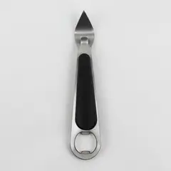 Innovine Dual-Function Stainless Steel Bottle Opener W/ Non-Slip Grip 6.5" Long