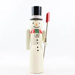Vintage-Style Wooden Snowman Nutcracker 14in Christmas Holiday Collectible