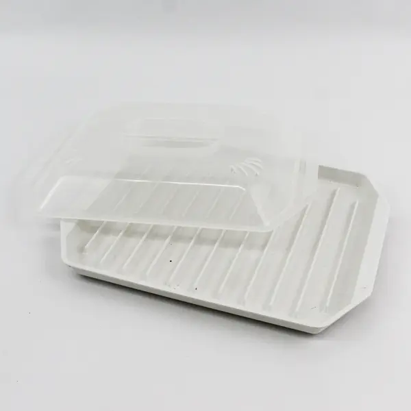 Nordic Ware White/Clear Plastic Compact Bacon Rack With Lid 8.25" x 10"
