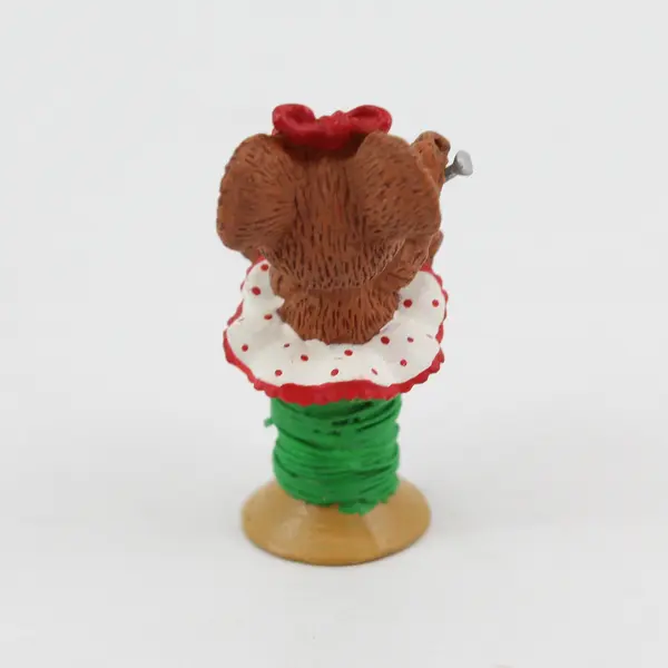 1991 Enesco Small Wonders Christmas Is Sew Special Figurine By Amy Wuffing