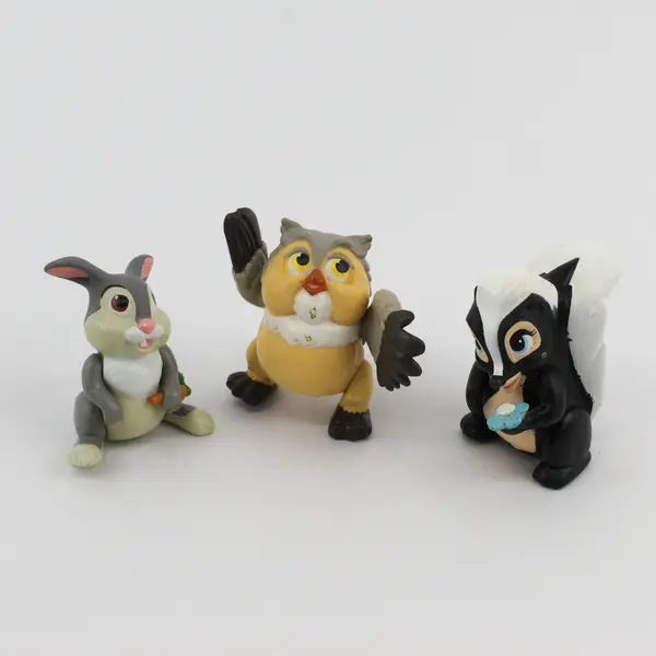 Lot of 3 Vintage 1988 McDonald's Disney's Bambi Happy Meal Toys 