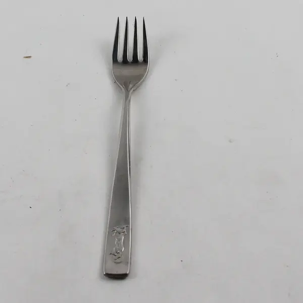 VTG Auerhahn Ultrasil 18/8 Stainless Youth Fork 6.5" Long Engraved Climbing Rat