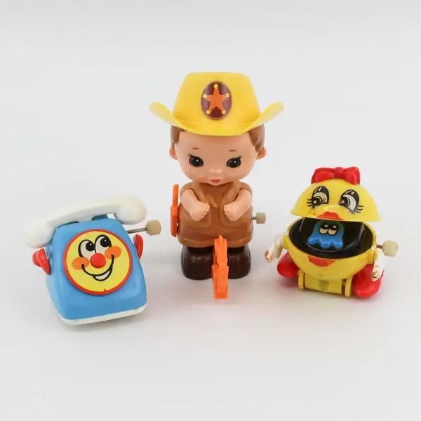 Lot of 9 Vintage TOMY Wind-Up Toys 1970's-1990's