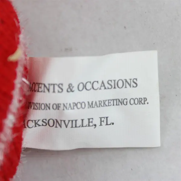 Accents & Occasions Snowman Beanbag-Style Figurine Red & White Stripes