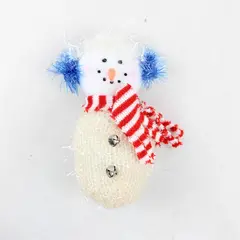 Vintage Knitted-Style Snowman Ornament Enesco 2000 New Holiday Collectible