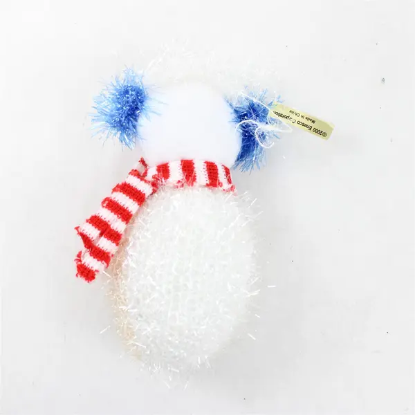 Vintage Knitted-Style Snowman Ornament Enesco 2000 New Holiday Collectible