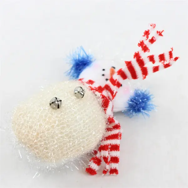 Vintage Knitted-Style Snowman Ornament Enesco 2000 New Holiday Collectible