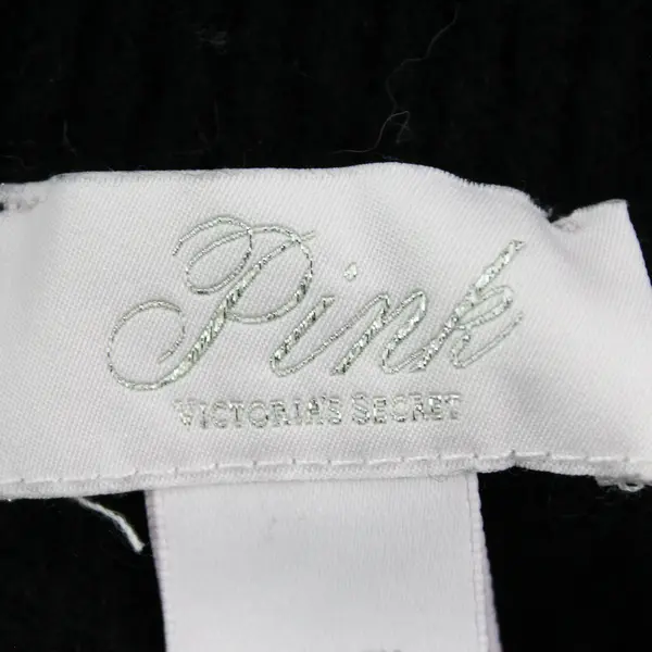  Pink Victoria's Secret Lady Liberty Dog Black Knit Pullover Sweater Women's Sm