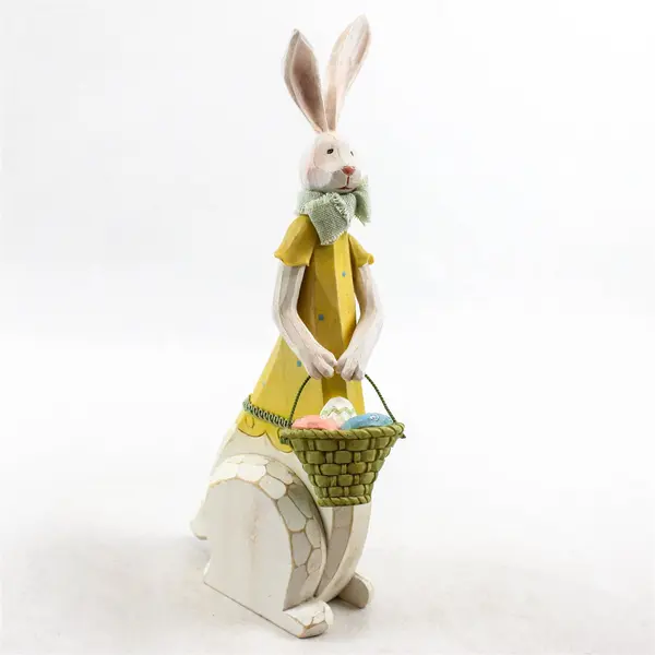 Lot of 3 Resin Easter Bunny Family Figurines Dad Mom Daughter