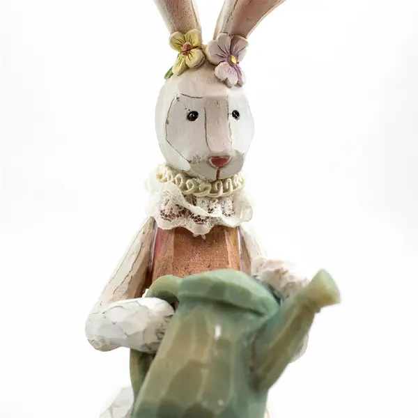 Lot of 3 Resin Easter Bunny Family Figurines Dad Mom Daughter