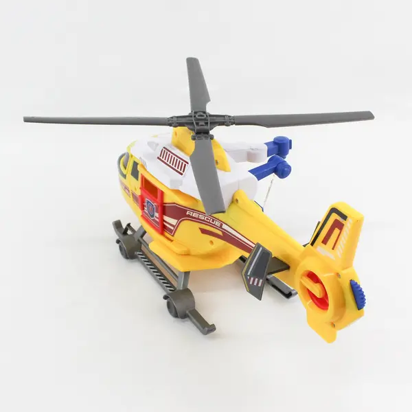 Dickie Toys Yellow  Rescue Helicopter With Lights And Sound Spinning Propeller