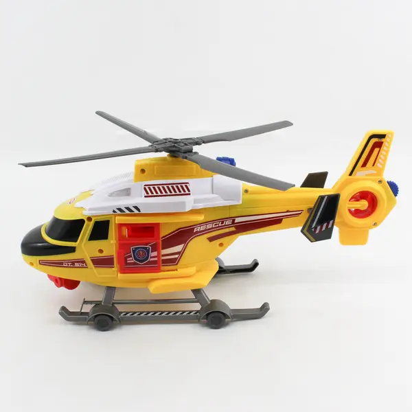 Dickie Toys Yellow  Rescue Helicopter With Lights And Sound Spinning Propeller