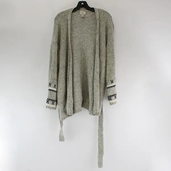 St. John's Bay Marled Light Gray Wrap Cardigan Women's Small