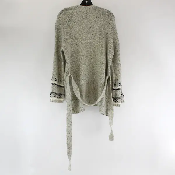St. John's Bay Marled Light Gray Wrap Cardigan Women's Small