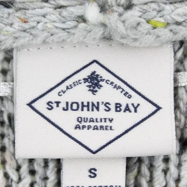 St. John's Bay Marled Light Gray Wrap Cardigan Women's Small
