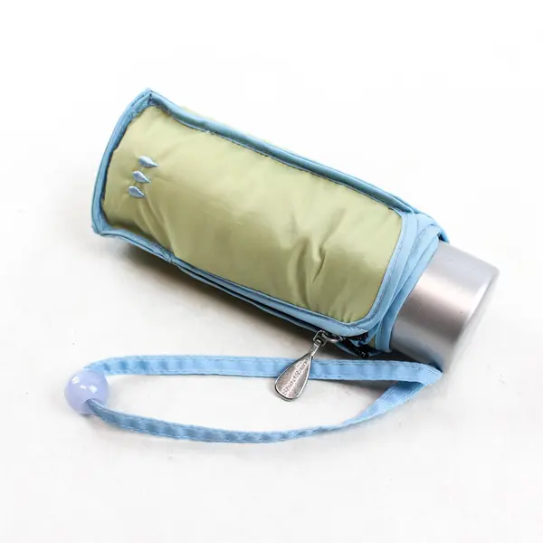 ShedRain Collapsible Umbrella W/Tan and Muted Blue Case
