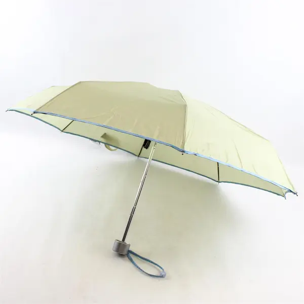 ShedRain Collapsible Umbrella W/Tan and Muted Blue Case