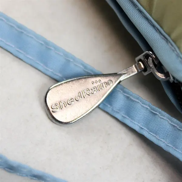 ShedRain Collapsible Umbrella W/Tan and Muted Blue Case