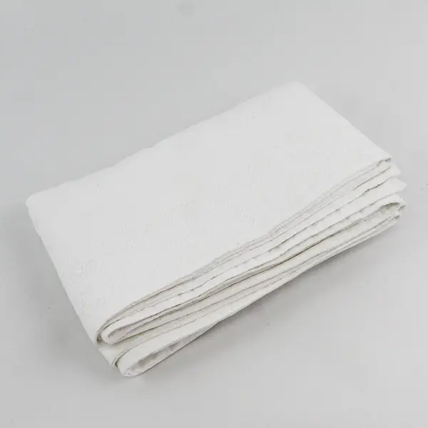 Unbranded Solid White Color Embroidered Fabric Table Runner 13.5" x 85"