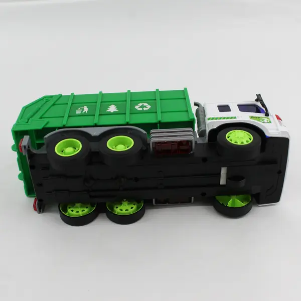 Friction Power Garbage Truck Toy With Flashing Lights And Sounds Works