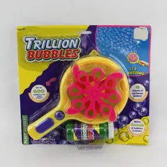 NWT Trillion Bubbles Wand Dipping Dish And Bubbles Yellow, Pink, and Purple