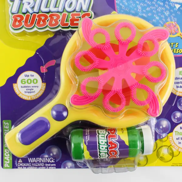 NWT Trillion Bubbles Wand Dipping Dish And Bubbles Yellow, Pink, and Purple