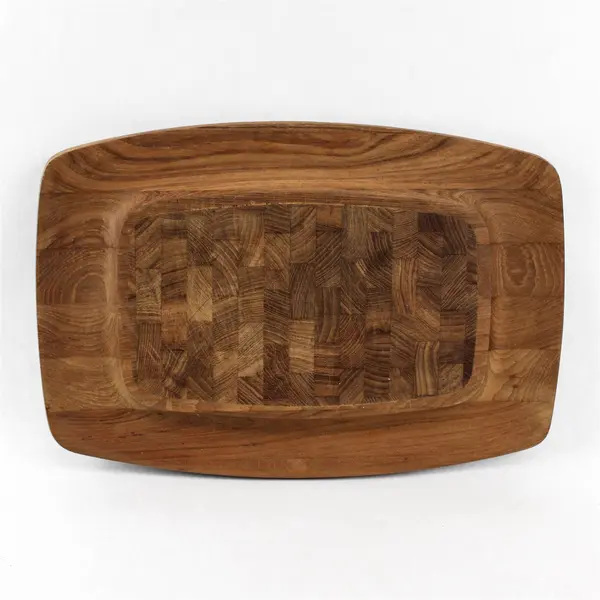 Vintage Dansk IHQ Teak Cutting Board/Serving Tray MCM Checker 17x11