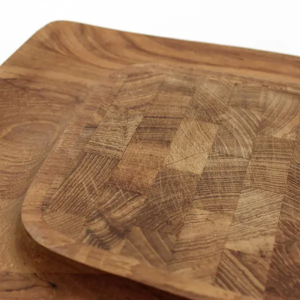 Vintage Dansk IHQ Teak Cutting Board/Serving Tray MCM Checker 17x11