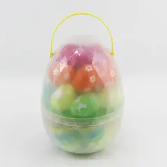 Large Plastic Egg Container With Decorative Plastic Easter Eggs, 40 Count